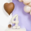 Folieballong Hjärta Chokladbrun Matt