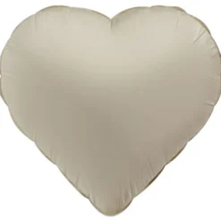 Folieballong Hjärta Creamy Latte Matt