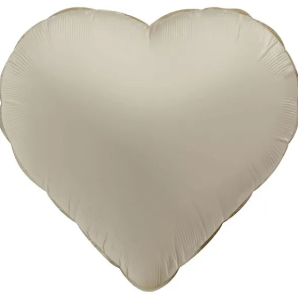 Folieballong Hjärta Creamy Latte Matt
