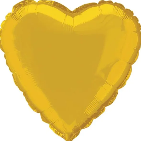 Folieballong Hjärta Guld