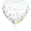 Folieballong Hjärta I Love You Mom 46 cm