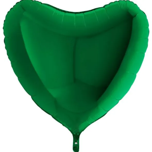 Folieballong Hjärta Mörkgrön XL