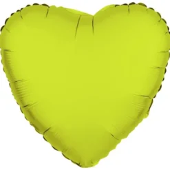 Folieballong Hjärta Neongul