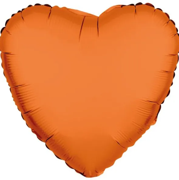 Folieballong Hjärta Neonorange