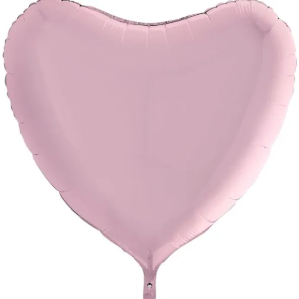 Folieballong Hjärta Pastellrosa XL