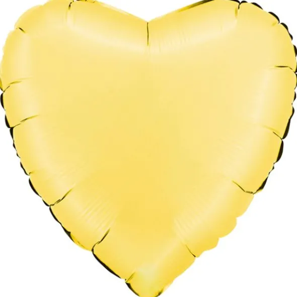 Folieballong Hjärta Satin Banana Yellow