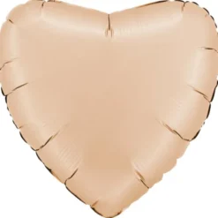 Folieballong Hjärta Satin Nude