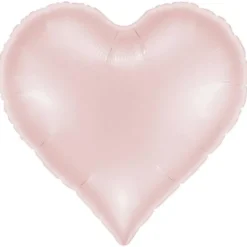 Folieballong Hjärta Satin Pastellrosa 37 x 36 cm
