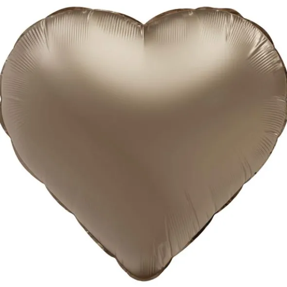 Folieballong Hjärta Satin Starlight Gold