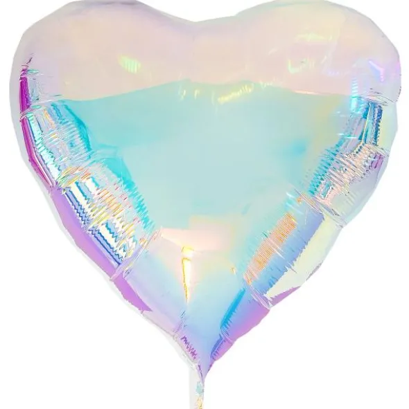 Folieballong Hjärta XXL Iridescent 103 x 107 cm