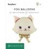 Folieballong Katt med Rosett 50 x 60 cm