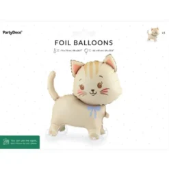 Folieballong Katt på Hjul 61 x 65 cm