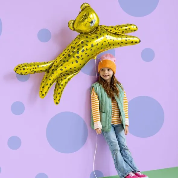 Folieballong Leopard Guld