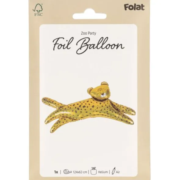 Folieballong Leopard Guld