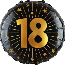 Folieballong med Stjärnor & Siffran 18