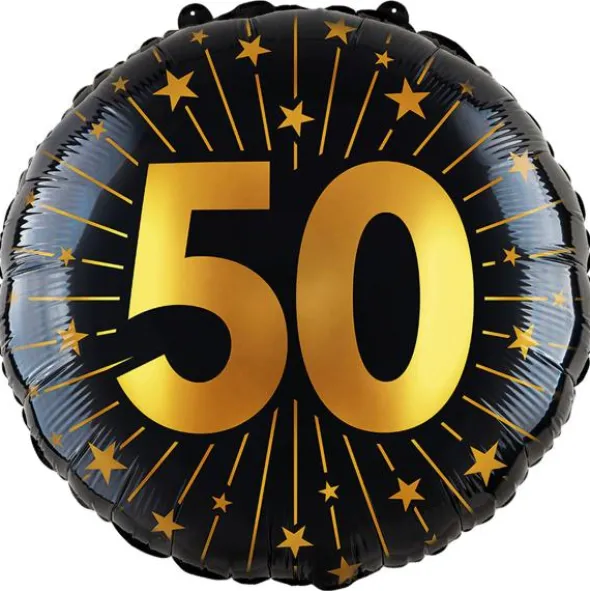 Folieballong med Stjärnor & Siffran 50