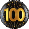 Folieballong med Stjärnor & Siffran 100