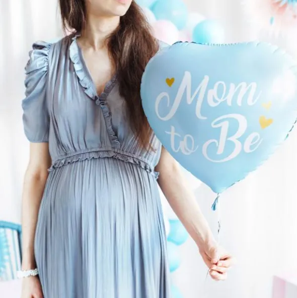 Folieballong Mom To Be Babyblå