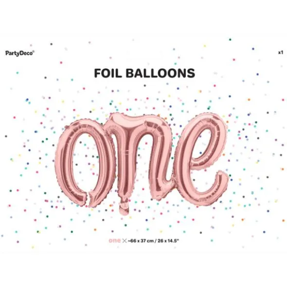 Folieballong One Roséguld