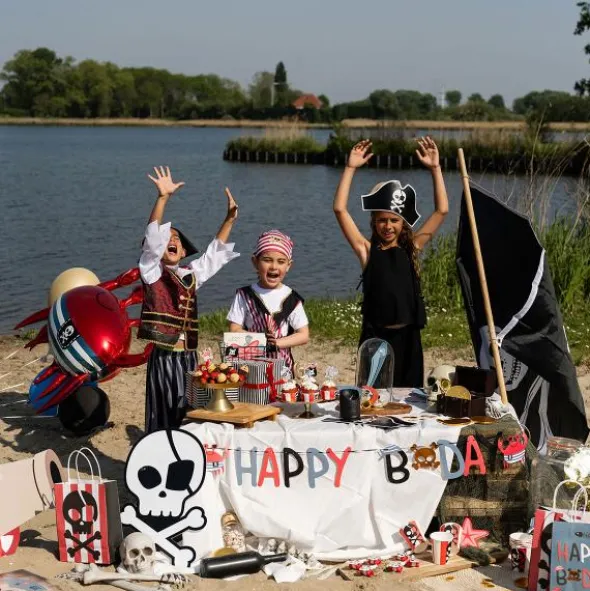 Folieballong Piratkrabba 90 x 74 cm