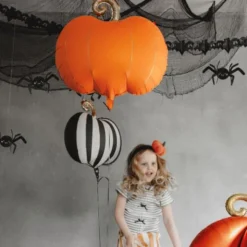 Folieballong Pumpa Orange/Guld