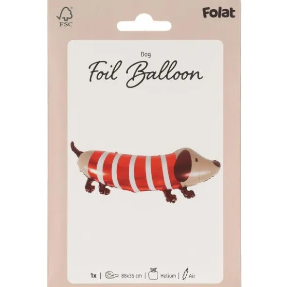 Folieballong Randig Hund