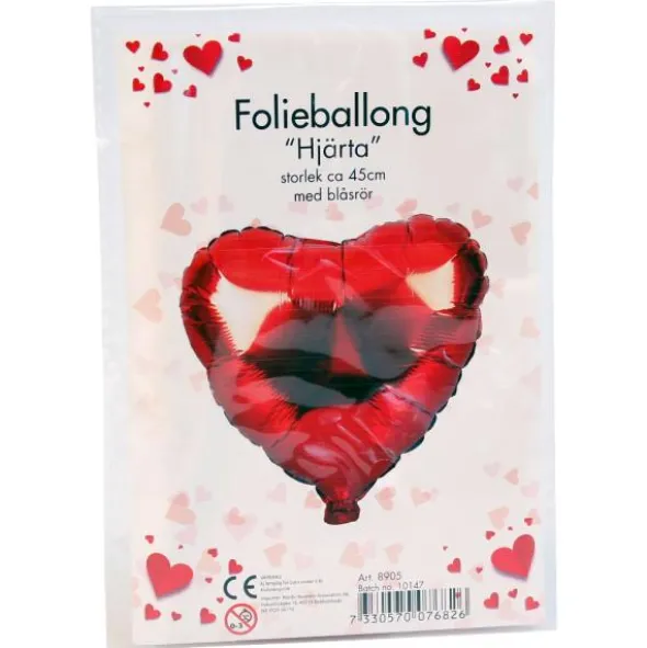 Folieballong Röd Hjärta