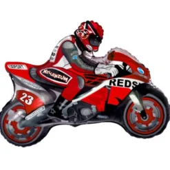 Folieballong Röd Motorcykel 84 cm