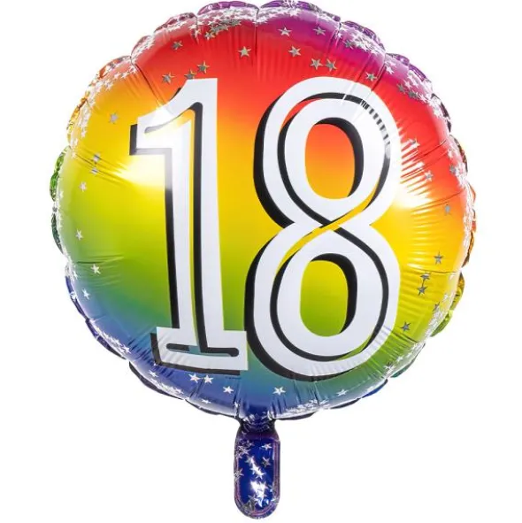 Folieballong Regnbåge 18 år