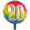 Folieballong Regnbåge 20 år