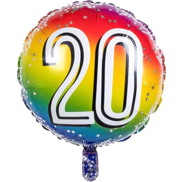 Folieballong Regnbåge 20 år