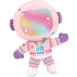 Folieballong Rosa Astronaut