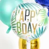 Folieballong Rund Happy B-Day Palmblad