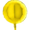 Folieballong Rund Metallic Gul