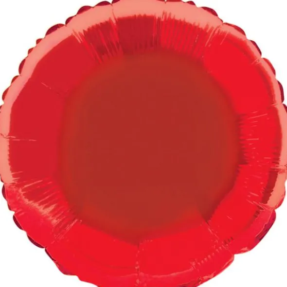 Folieballong Rund Röd
