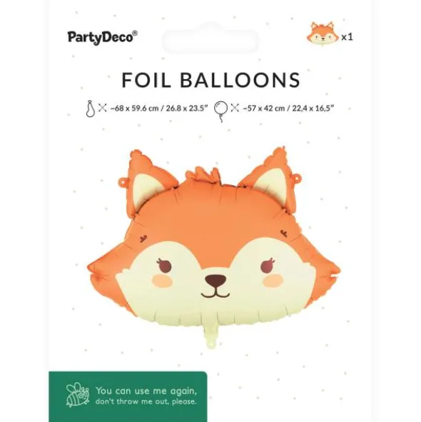 Folieballong Räv 57 x 42 cm