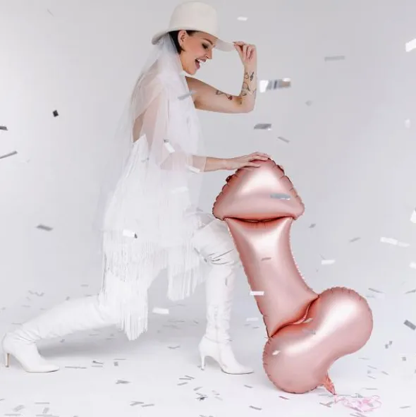 Folieballong Snopp Roséguld