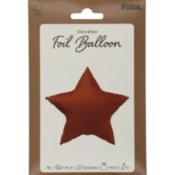 Folieballong Stjärna Chokladbrun Matt