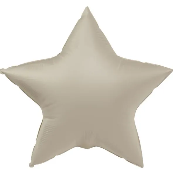 Folieballong Stjärna Creamy Latte Matt