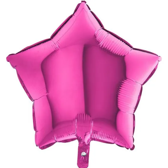 Folieballong Stjärna Magenta