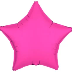 Folieballong Stjärna Neonrosa