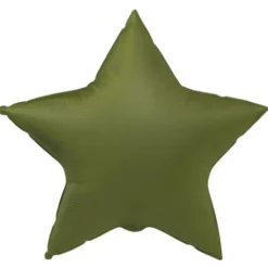 Folieballong Stjärna Olivgrön Matt