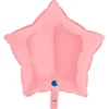 Folieballong Stjärna Pastellrosa Matt