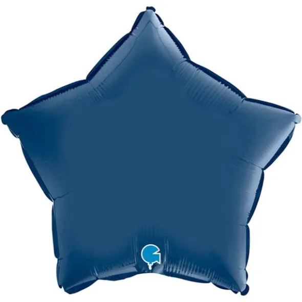 Folieballong Stjärna Satin Navy Blå