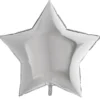 Folieballong Stjärna Silver XL