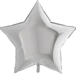 Folieballong Stjärna Silver XL