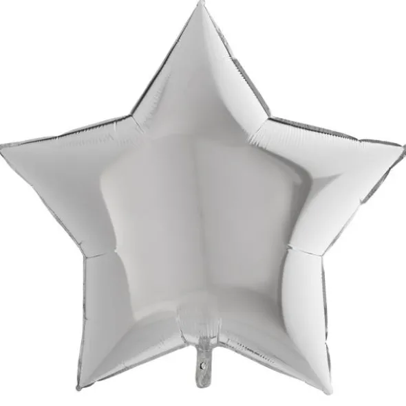Folieballong Stjärna Silver XL