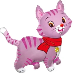 Folieballong Söt Katt Fuchsia 93 cm