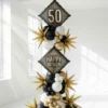 Folieballong 50 Svart/Guld 46 cm