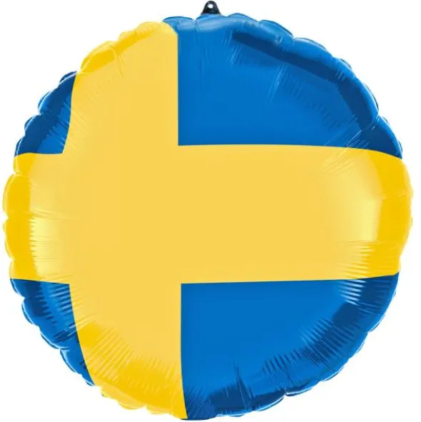 Folieballong Svenska Flaggan 30 cm